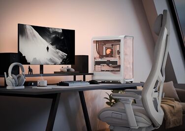 Корпус для ПК Fractal Design Meshify 3 White RGB TG Clear Tint з RGB підсвіткою та сітчастою передньою панеллю, підтримка ATX/mATX, 3 RGB вентилятори Momentum включені