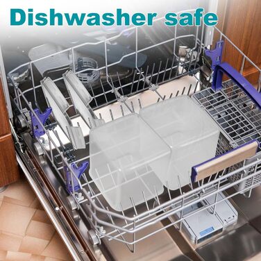 Набір контейнерів для зберігання Withosent 24 шт. з герметичними кришками, 2л, 1.6л, 0.8л, для кухні, борошна, мюслі, кукурудзяних пластівців, з етикетками та ложками