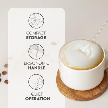 Міні-піняк для молока Zulay Kitchen Froth Mate: ручний, з нержавіючої сталі, для кави, лате, капучино та матча