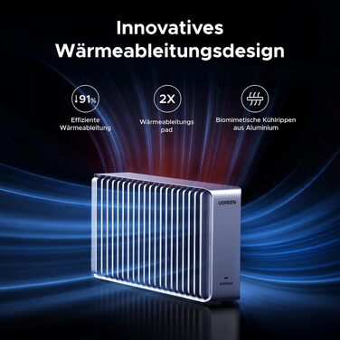 Зовнішній корпус для M.2 NVMe SSD UGREEN 80Gbps, сумісний з Thunderbolt 5/4 та USB4