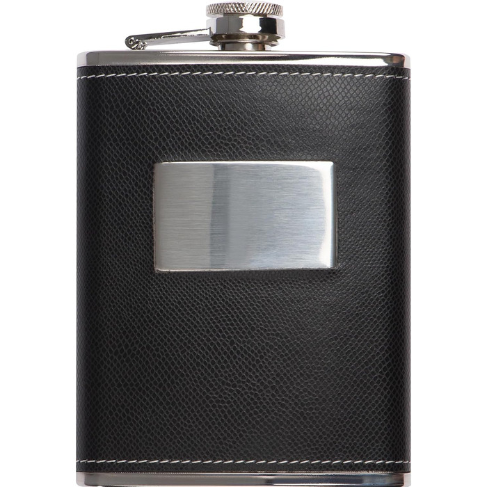 Набір флакон для алкоголю 237 мл з шахами, кубиками, картами, воронкою в дерев'яній шкатулці – подарунковий набір для чоловіків – аксесуари для бару та дорожній набір для віскі, горілки, джину та ін.