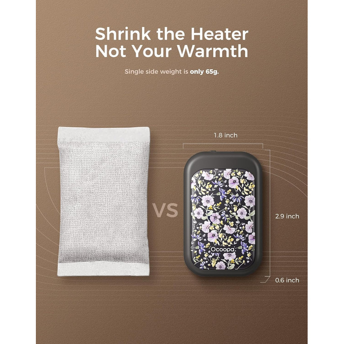 Електричні грілки для рук OCOOPA UT4 Young - 2 шт, 5000mAh, водонепроникні, швидкий нагрів, USB, для активного відпочинку взимку