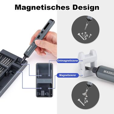 WADEO Міні набір викруток, 82 в 1, прецизійний, магнітний, з регулюванням крутного моменту, LED-підсвічування, для ремонту iPhone, телефонів, ноутбуків, окулярів, годинників