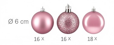 Relaxdays Set of 50 Christmas Baubles