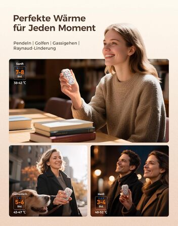 Електричні грілки для рук OCOOPA AI з магнітом, 5000mAh, 2 шт., ультратонкі, для жінок, подарунок, зима