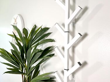 Premium Racks Coat Rack and Hat Shelf – modern design – wall-mounted – stylish – (White/Opulent Garden)