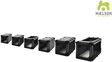 Кіяниця для собак Maelson Soft Kennel - антрацитова, 62 x 41 x 41 см (розмір внутрішній: 52 x 33 x 33 см)