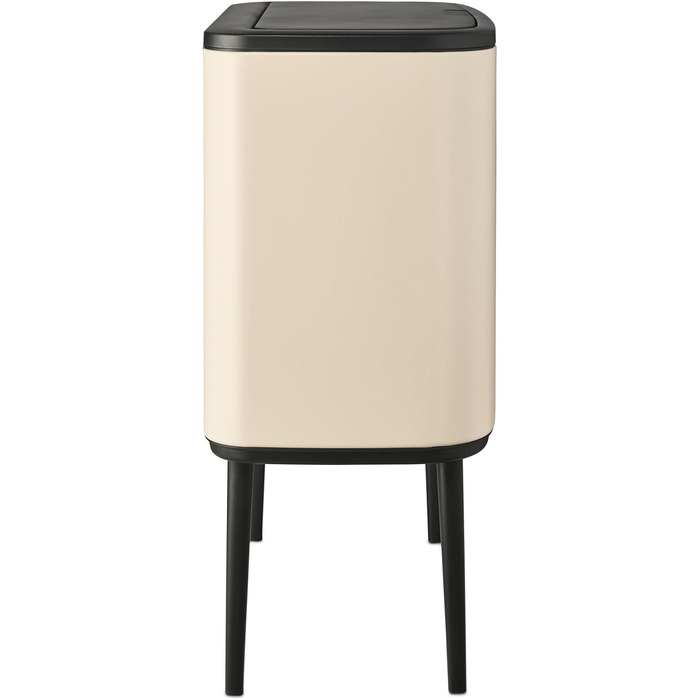 Сміттєвий відер Brabantia Bo Touch Bin на 36 л, металевий, білий, з 3 внутрішніми відрами по 11 л, 54 x 32 x 68 см