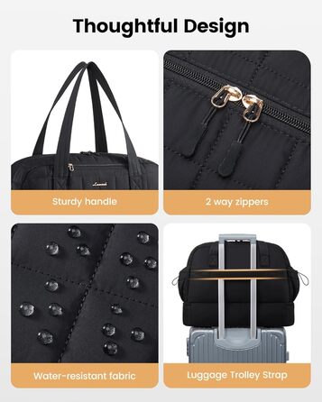 Сумка-мішок LOVEVOOK Weekender 35L: водонепроникна спортивна сумка для подорожей, туризму, йоги (чорний)