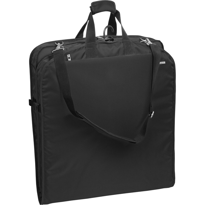 WallyBags Tri-fold Travel Garment Bag, Navy, Tri-fold Travel Gown Garment Bag (Black, 52-Inch)
