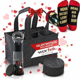 Набір для відкривання вина Wortek: відкривачка для винних пробок, сомельє, подарунок для поціновувачів вина (з шкарпетками)