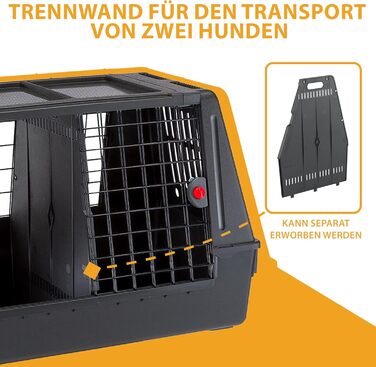 Переноска для собак Ferplast ATLAS CAR SCENIC SPECIAL MINI – переноска для автомобіля, 82x51x61 см, з сіткою для вентиляції та знімним килимком