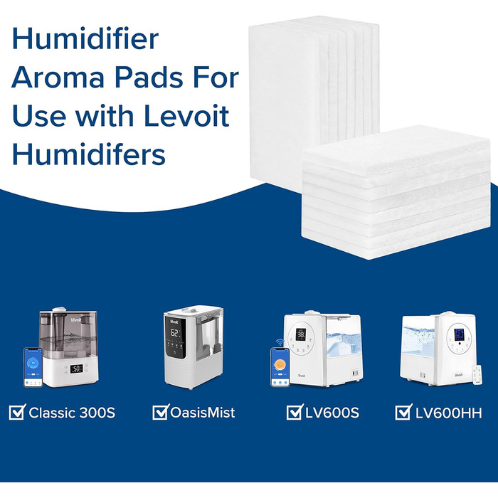 Зволожувач повітря LEVOIT Top-Fill для дитячої кімнати та спальні, тихий (23dB), автоматичне вимкнення, 360° регулювання, 16 арома-паді, для дітей, рослин