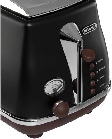 Тостер De'Longhi Icona Vintage CTOV 2103.GR з підставою для бургерів, 6 рівнів підсмажування, функція розморожування та підігріву, зелений, з нержавіючої сталі, ретро-дизайн