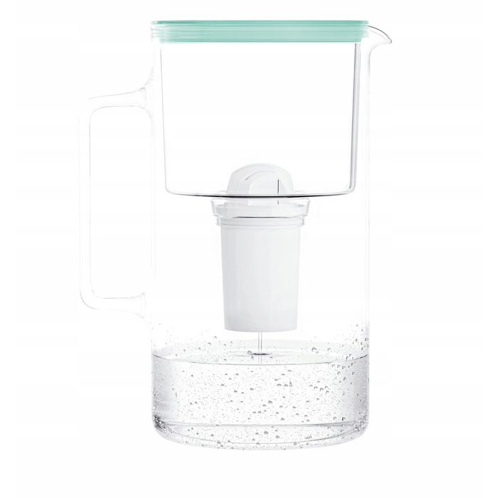 Скляний фільтраційний глечик Wessper D2 BOROSILICATE FF 3л, м'ятний + фільтр
