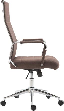 Офісне крісло Kolumbus з тканини: ергономічний крісло для начальника, комфорт для тривалої роботи, міцне та довговічне, підходить для геймінгу та home-office, колір: коричневий