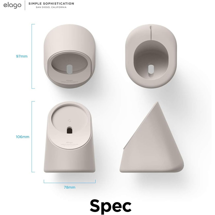 Підставка для зарядки iPhone Elago MS1 сумісна з MagSafe, Taupe (без зарядного пристрою)