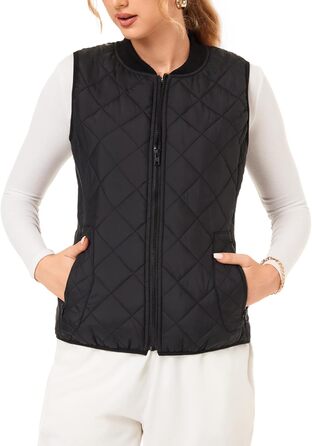 Жіноча степкова жилетка Fuinloth з рифленим коміром, чорна