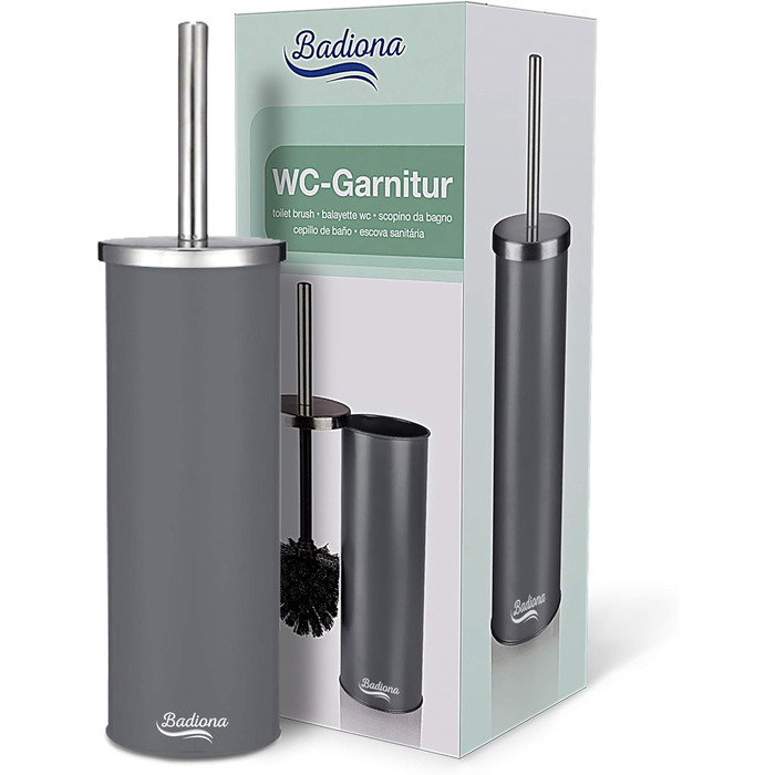 Силіконова щітка для унітазу з нержавіючої сталі | Набір для чищення унітазу | Чорна щітка для унітазу | Аксесуари для ванної кімнати