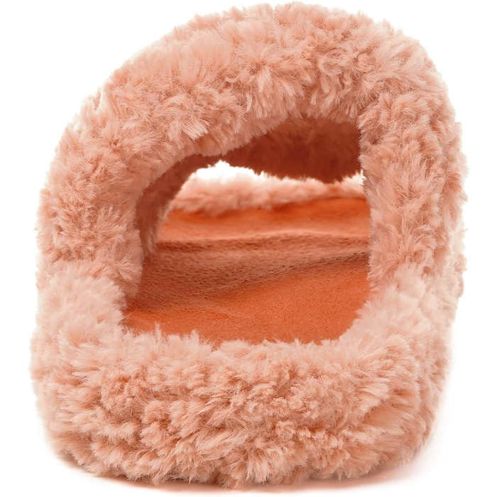 Домашні тапочки Dokela для жінок з меморі-піною, м'які, з штучним хутром, відкриті, легкі, з антиковзким покриттям, для дому, теплі, зручні, відкриті, рожеві (37/38 EU)
