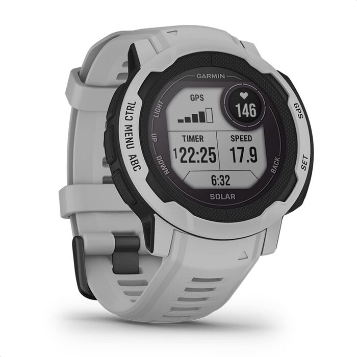 Garmin Instinct 2 Solar – смарт-годинник з GPS, сонячною зарядкою, 45 мм, сірий, для спорту та фітнесу