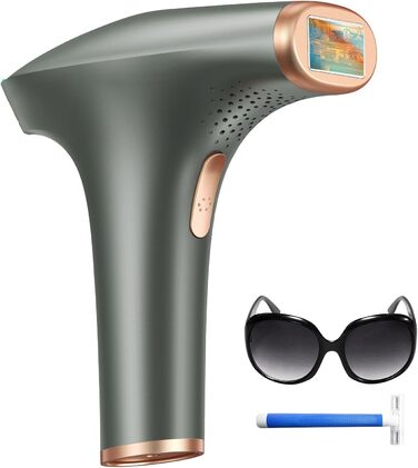 Пристрій для епіляції IPL Haarlosy: безболісна епіляція вдома для жінок та чоловіків, 9 рівнів, 999,900 імпульсів, 3 функції (HR/SC/RA)