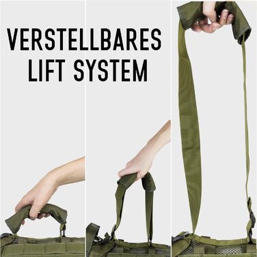 Тактичне обіднє повід для собак, навантажувальне обіднє повід для середніх та великих собак, дихаюча сітка, регульоване обіднє повід для службових собак з металевою застібкою 39г для тренувань, прогулянок (Зелений, L(Окружність шиї: 46-63см, Окружність гр