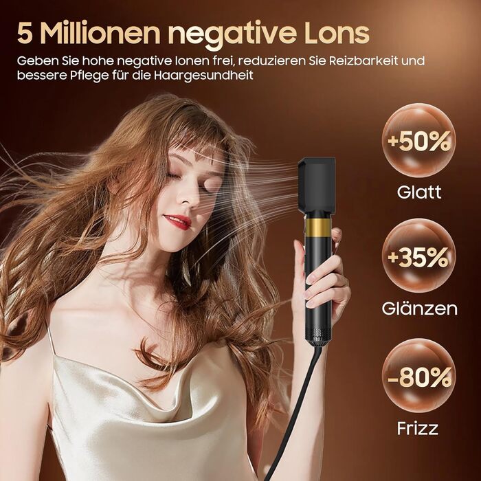 Набір для укладки волосся Airstyler 5 в 1: фен-щітка, термощітка, плойка, для створення об'єму, локонів, випрямлення, чорний