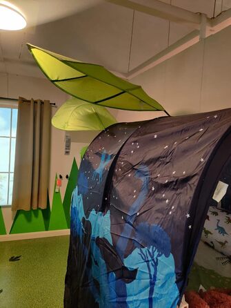 Балдахін для ліжка Ikea LÖVA, зелений, 136×90 см