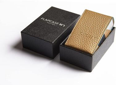 FLAPCASE No. 1 • Gold ONE • Designer cigarette case, Made in Austria, vegan leather cigarette box for 19, 20, 21 cigarette packs, regular King-Size