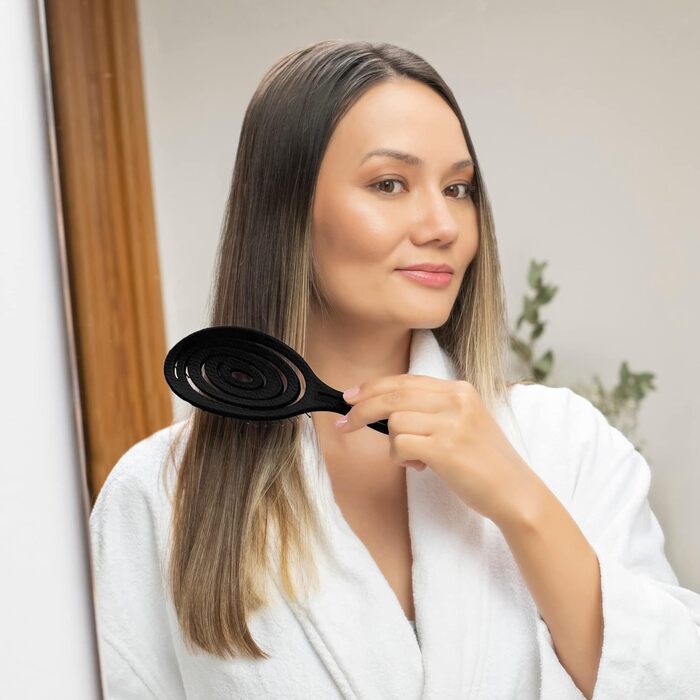 Гребінець для волосся Ninabella без пошкоджень - для жінок та чоловіків - розпушувач для кучерявого та довгого волосся - чорний стандартний колір