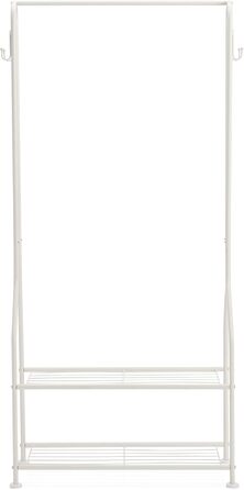 Amazon Basics Wardrobe with Two Shelves, White, 75 x 36.5 x 150 cm (L x W x H)