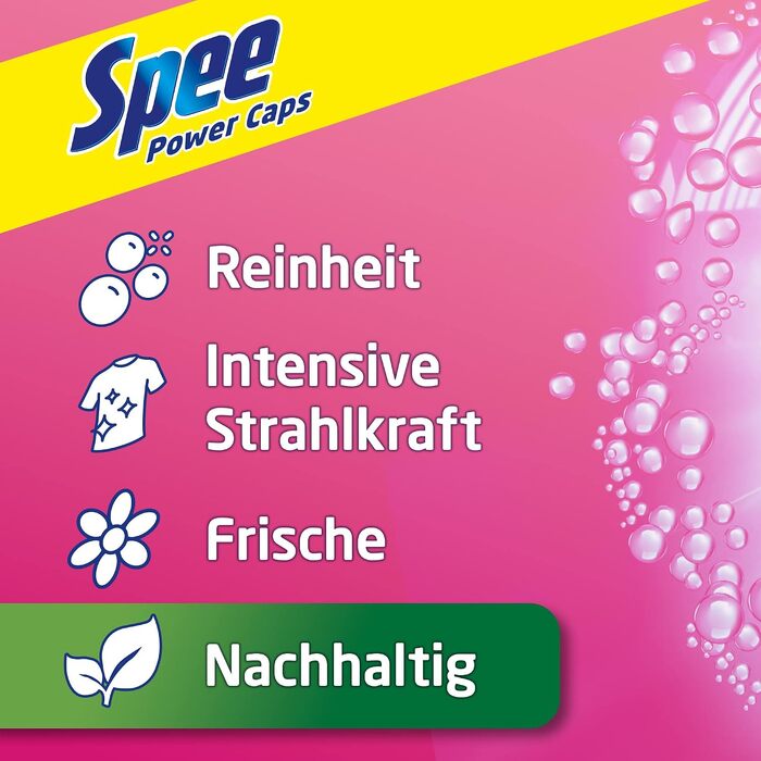 Капсули для прання кольорових речей Spee Power Caps Color, без запаху, 120 шт.