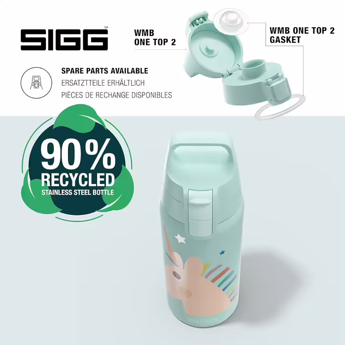 SIGG - Insulated Drinking Bottle Kids - Shield Therm ONE - Suitable for Carbonated Drinks - Leak-Proof & Lightweight - BPA-Free - 0.5L