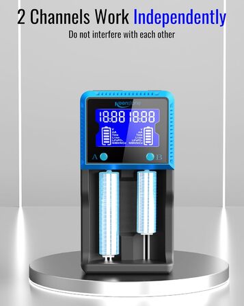 Універсальний зарядний пристрій для акумуляторів 18650 з 4 слотами, LCD Smart швидка зарядка Ni-MH/Ni-CD AA/AAA Li-Ion/LiFePO4/IMR 10440-26650