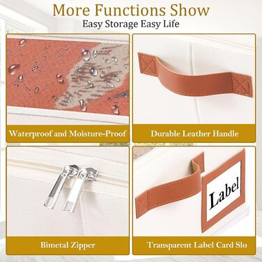 Комод-органайзер під ліжко Yawinhe, 2 шт., з прозорою кришкою та ручками, 80x40x15 см, для зберігання речей у спальні