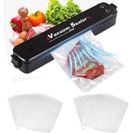 Вакуумний пакувальник Idudu: для продуктів, м'яса, овочів та фруктів. 8 шт. пакетів 25x17 см.