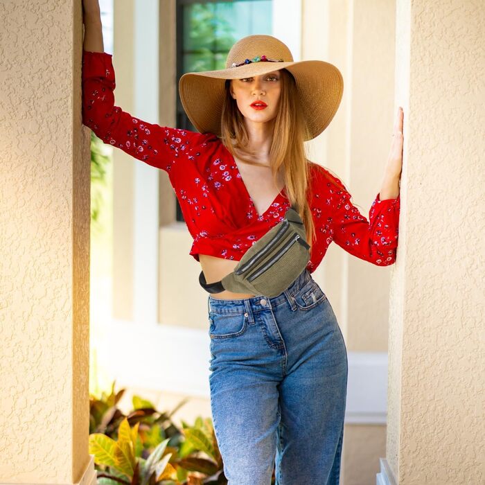 Набір поясних сумок VALICLUD (2 шт.) - поясна, наплічна сумка для жінок та дівчат, зелена