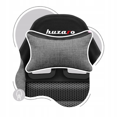 Ігрове крісло Huzaro Ranger 6.0, тканина, чорно-сіре