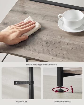 Полиця кухонна VASAGLE з розетками, стелаж для мікрохвильової печі, 8 гачків S-подібної форми, кухонний шафчик, органайзер для спецій, 40 x 90 x 165,5 см, коричневий вінтаж та чорний, KKS031K11