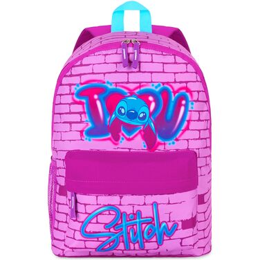 Рюкзак Disney Stitch для дівчаток рожевого кольору, 40x30x15 см - шкільний, спортивний, для подорожей