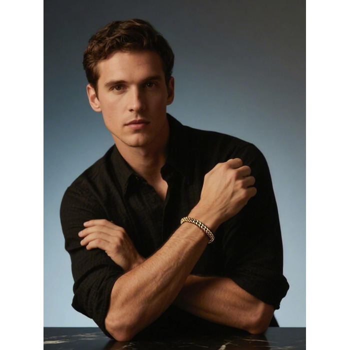 Чоловіча ланцюжок-браслет Bestyle з нержавіючої сталі, 5/7/9/12.5 мм, 19/21/23 см, стилі Miami, з подарунковою коробкою