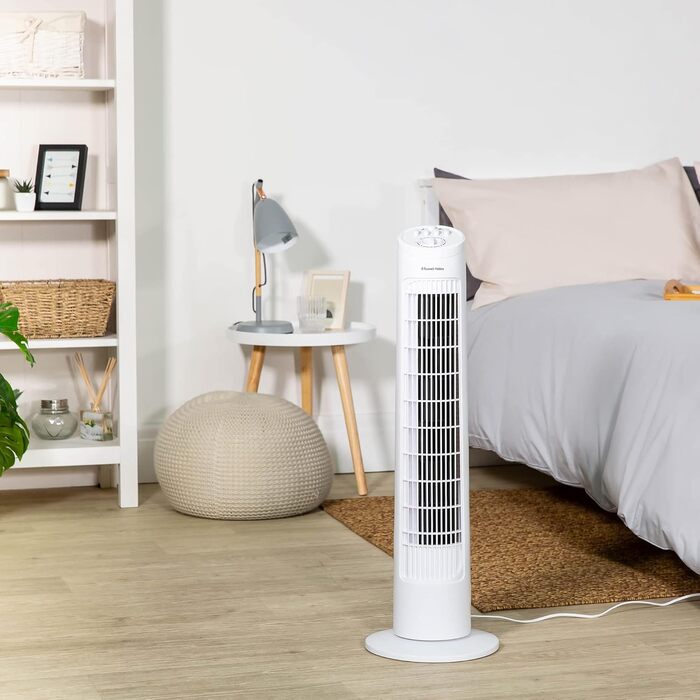 Турбовентилятор Russell Hobbs RHTF2921: 74 см, 3 швидкості, таймер, для дому та офісу, білий