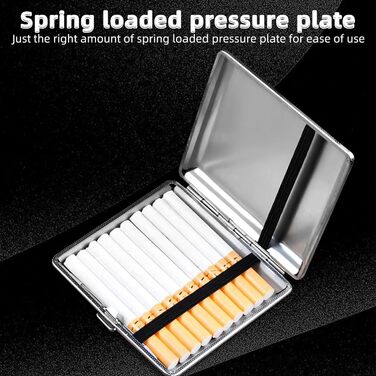 Чохол для сигарет на 20 сигарет з шкіри та металу, Zigarettenetui, чохол для сигарет для чоловіків та жінок