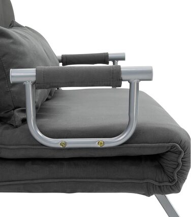 HOMCOM Convertible Sofa Bed with Adjustable Backrest, Throw Pillows, and Sleep Function