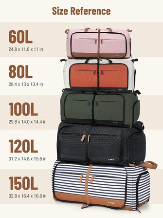 Сумка-рюкзак Lekesky для подорожей, 45x36x20 см, Easyjet Handgepäck, спортивна сумка з відділенням для взуття, водонепроникна, 80 л, бежево-коричнева