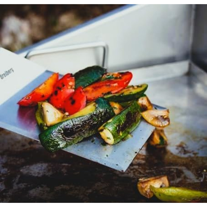 Набір для приготування бургерів DREIBERG® з нержавіючої сталі (9 предметів): лопатка, прес, розсипач спецій, дзвоники для плавлення сиру, рецепти, папір для випікання