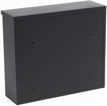 Поштова скринька Wiltec V12 антрацит 360x115x320 мм, настінна, з замком, оглядовим вікном та табличкою для імені, сталь оцинкована