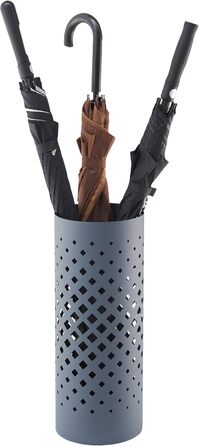 ACAZA Metal Umbrella Stand with Water Tray, Grey