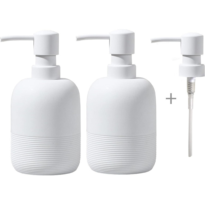 Набір дозаторів для мила та лосьйону для ванної кімнати та кухні, білий